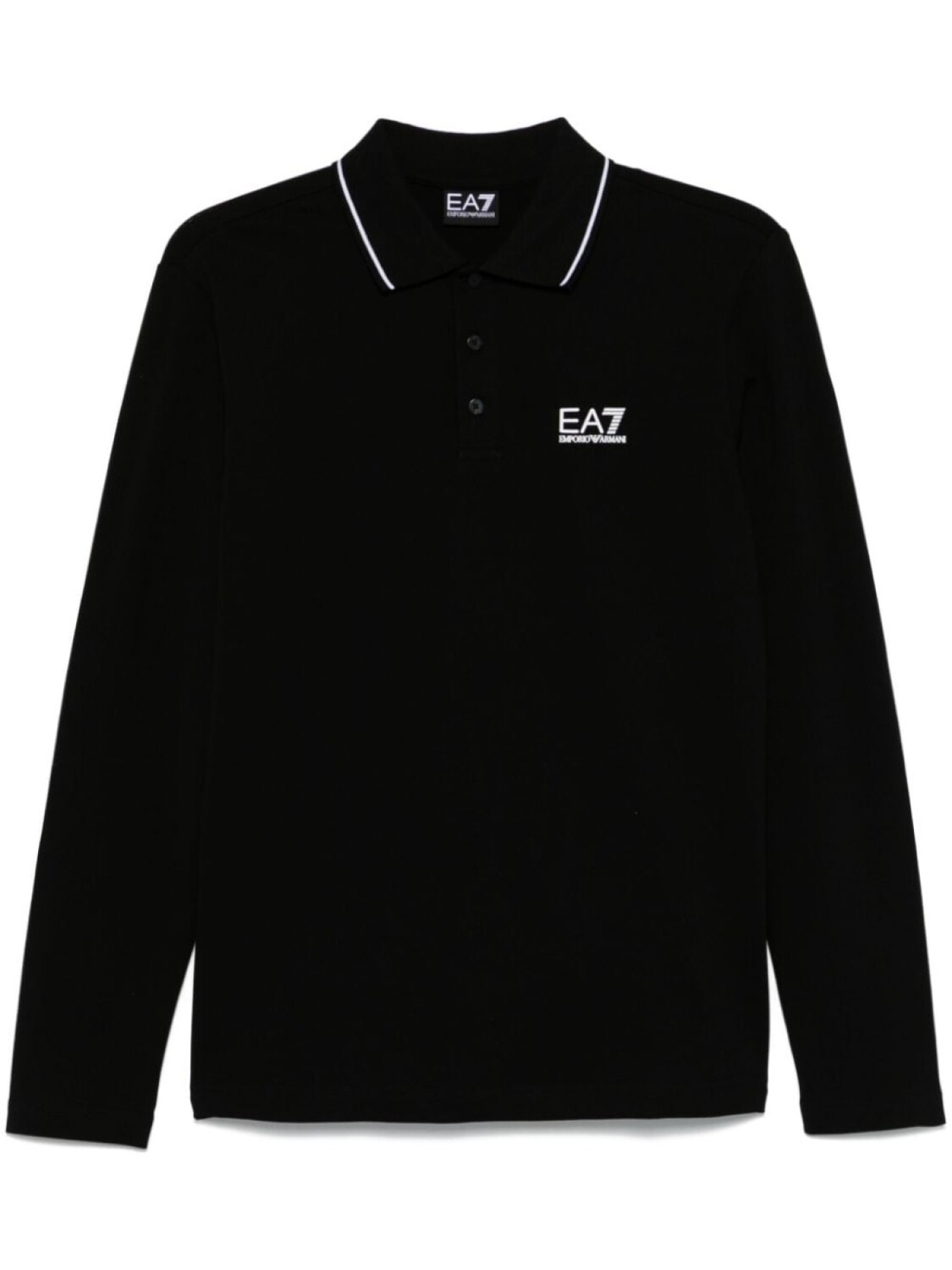 

Рубашка-поло с логотипом Ea7 Emporio Armani, черный