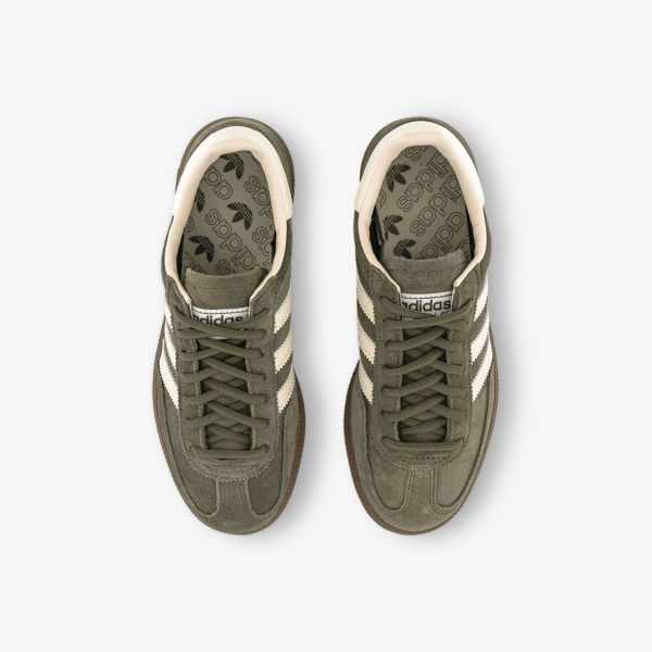 Кроссовки замшевые Adidas Handball Spezial, оливковый — фото 2