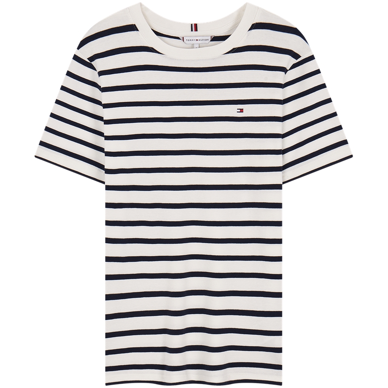 

Футболка из хлопка с вышитым логотипом Tommy Hilfiger, белый