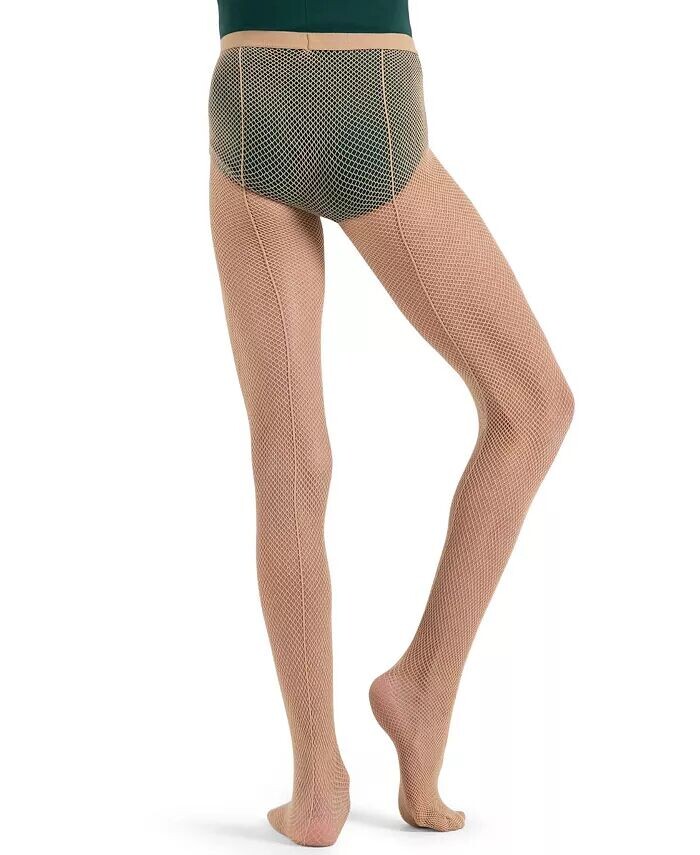 

Классические сетчатые колготки со швами - для девочек Capezio, коричневый