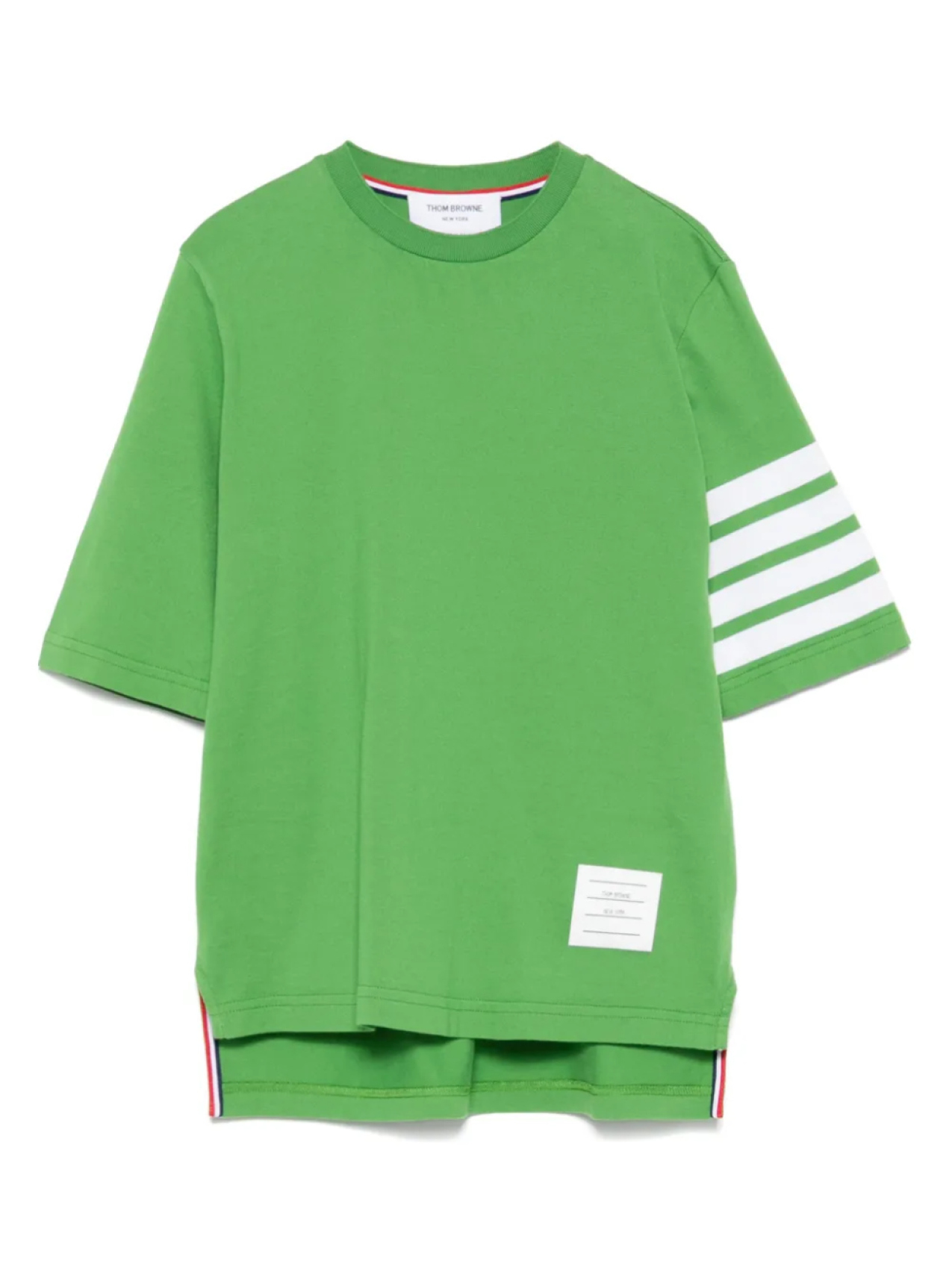 

Thom Browne футболка с полосками 4-Bar, зеленый