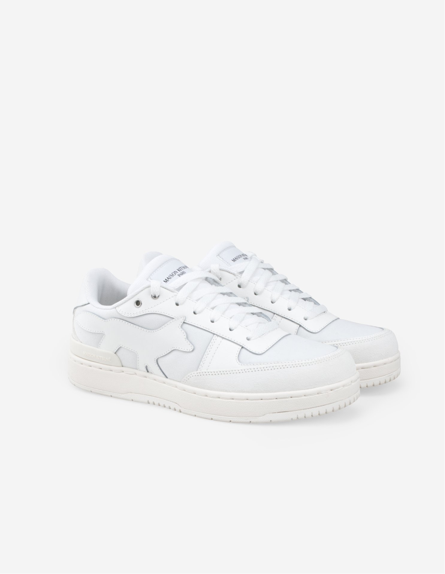 Кроссовки Maison Kitsune/(M) из кожи, WHITE — фото 2