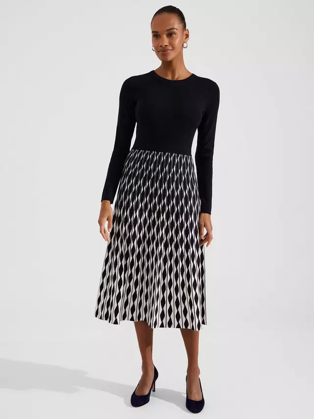 

Платье Hobbs Hobbs Larna Knitted, цвет navy/ivory