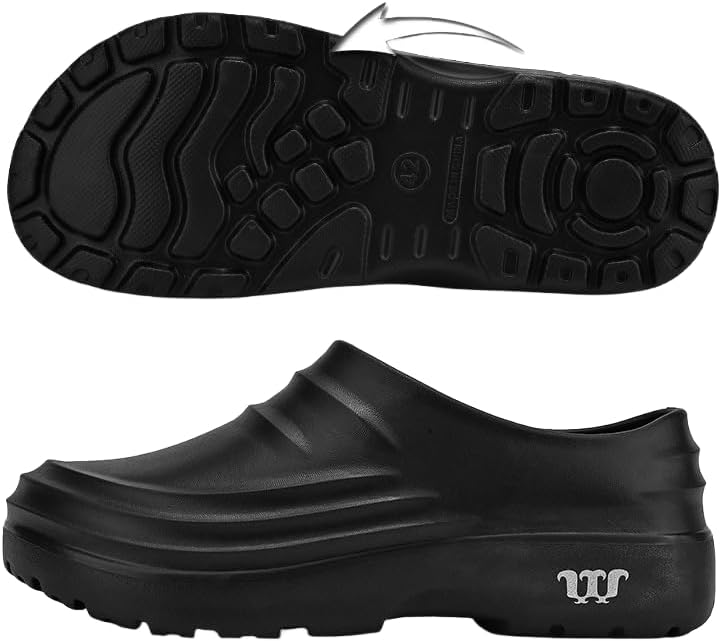 

Мужские и женские сабо с толстой подошвой и противоскользящей поверхностью, подходят для использования в ресторанах и на кухнях, маслостойкая обувь для поваров, стойкая к запаху, теплые и морозостойкие туфли для больниц Hchctry, черный