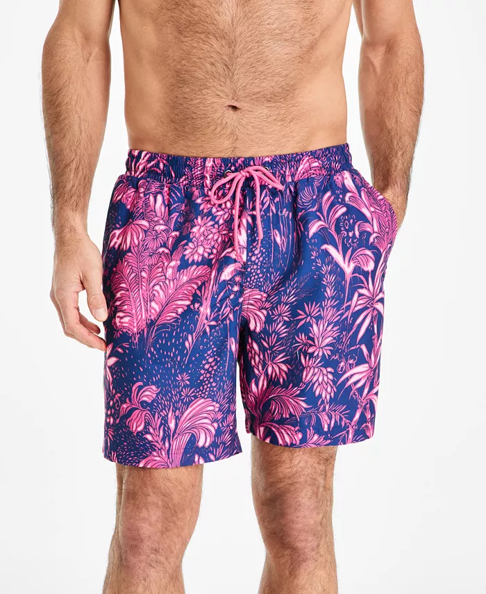 

Мужские плавки с завязками 7" Tropical Toile Club Room, синий