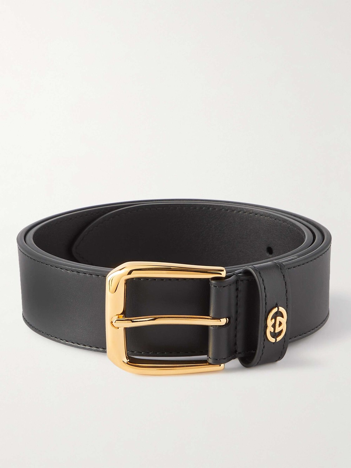 

Кожаный ремень шириной 4 см с логотипом GUCCI, черный