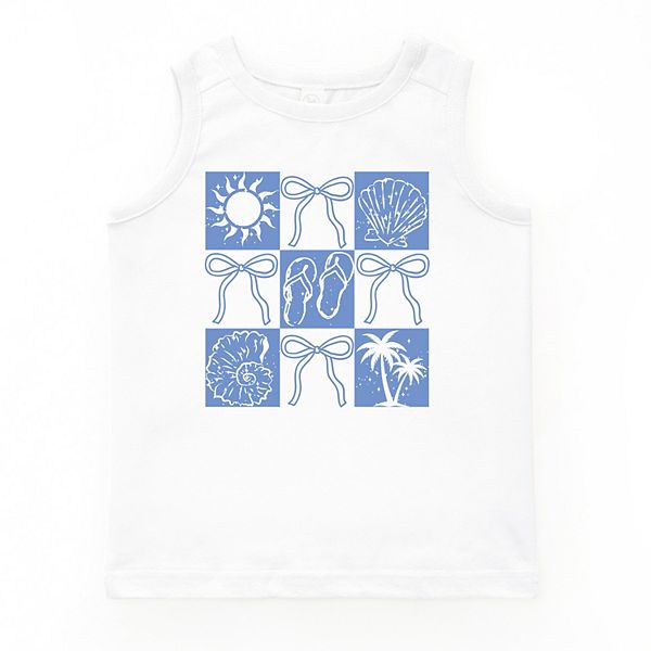 

Морская клетчатая кокетка молодежный топ The Juniper Shop, White