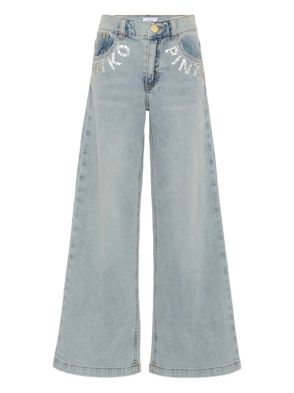 

Украшенные джинсы с логотипом Pinko Kids, синий