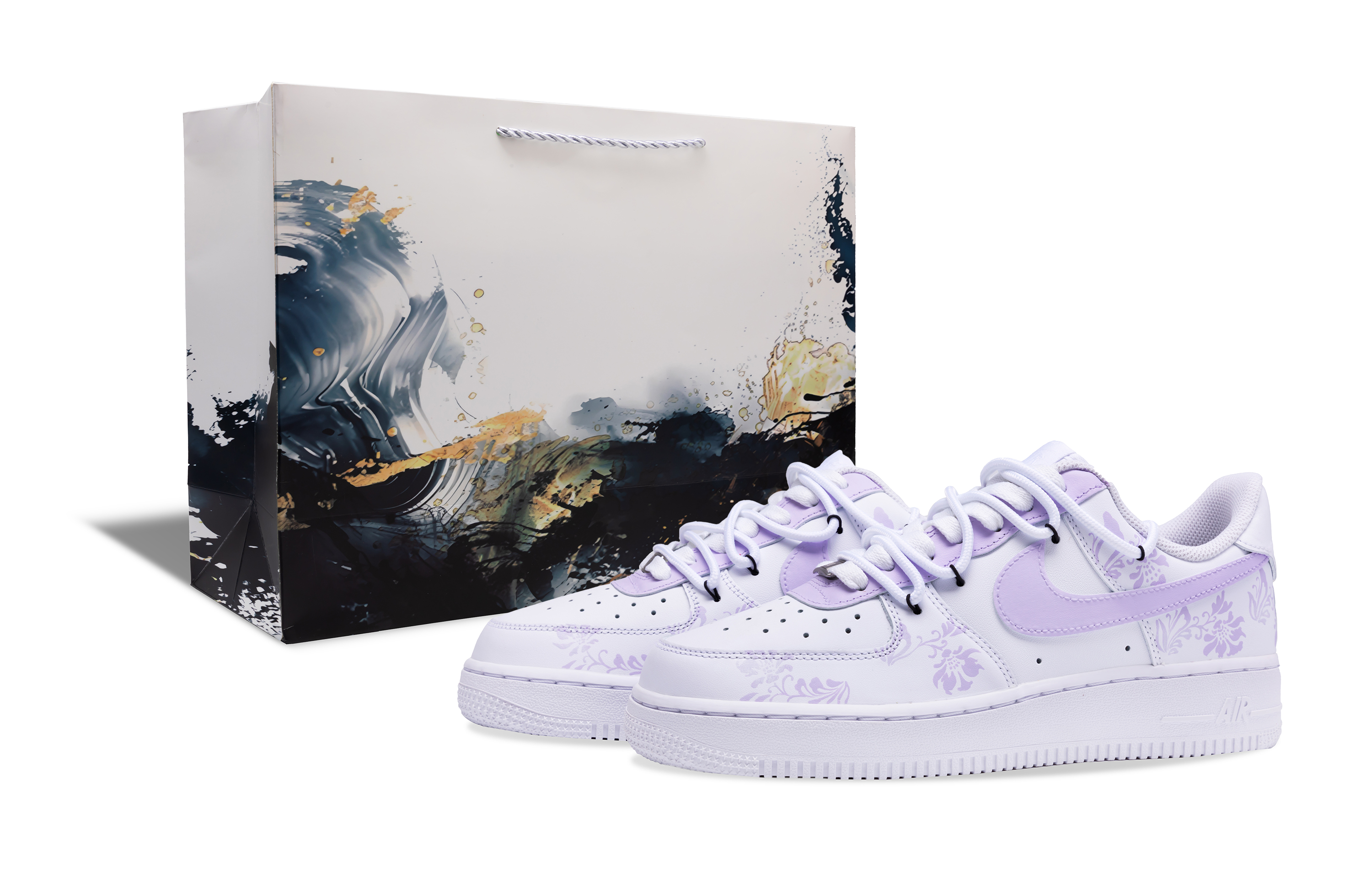 

Nike Мужские износостойкие низкие кроссовки для скейтбординга Air Force 1, светло-фиолетовые