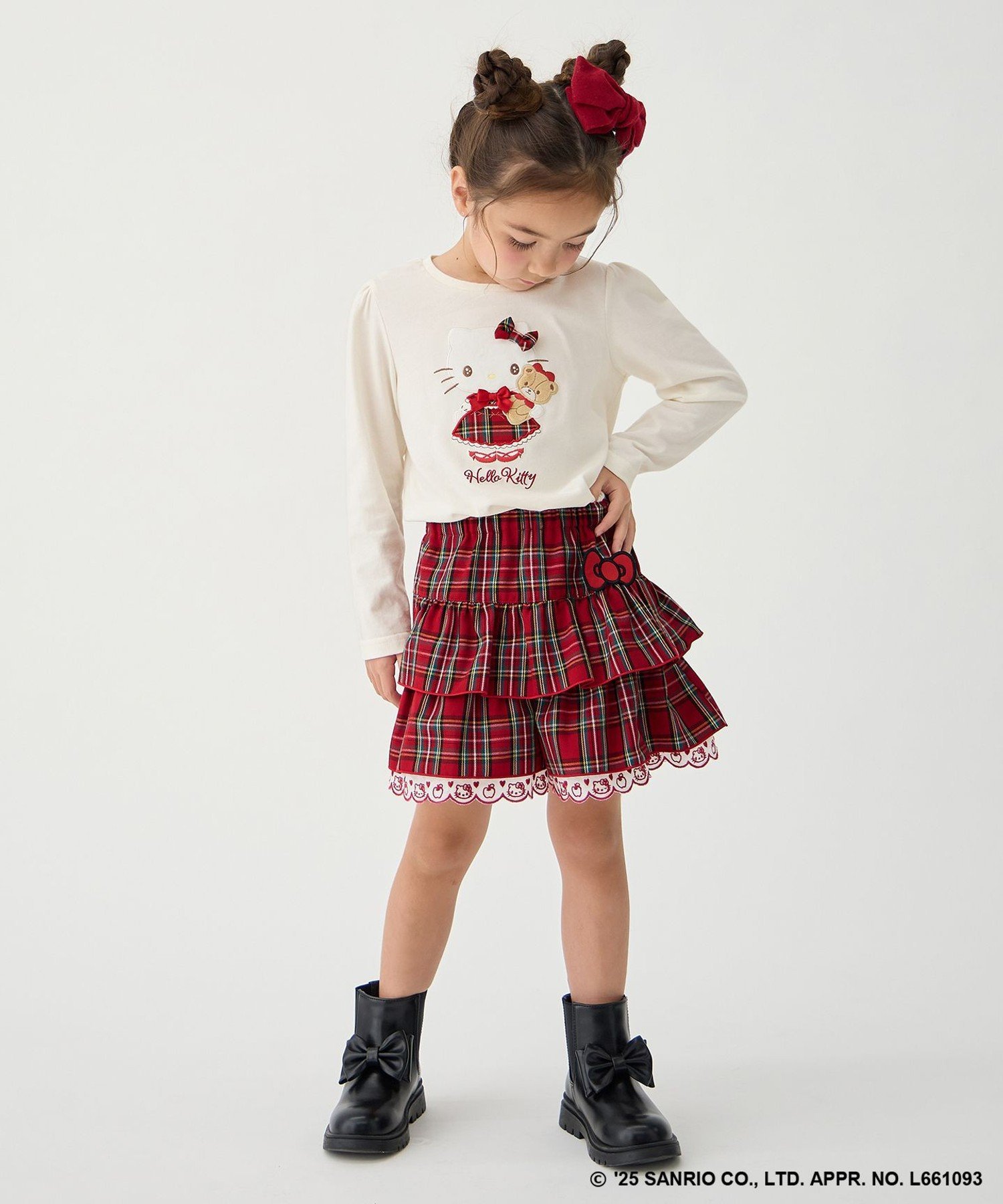 Футболка с длинными рукавами и аппликацией ANY KIDS, Off-white [001] — фото 3