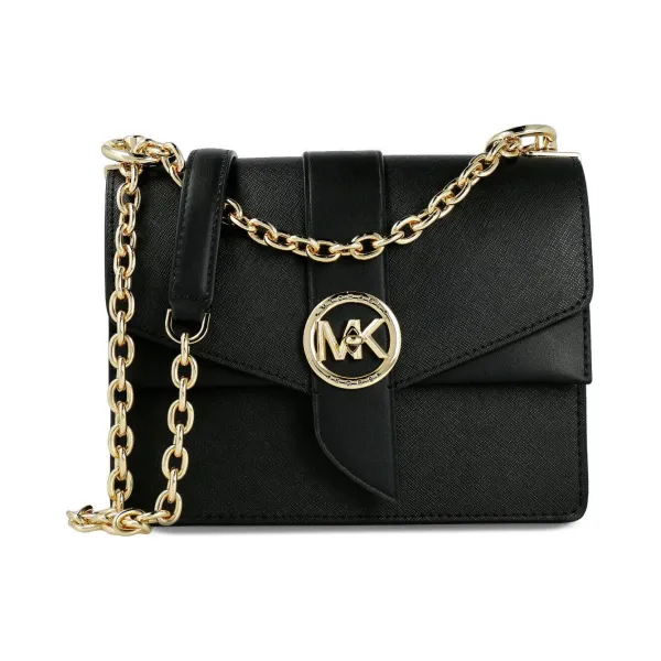 

Кожаная сумка-мессенджер Greenwich Michael Kors, черный