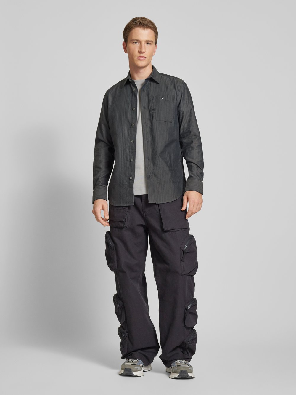 

Рубашка свободного покроя из вискозы модель «Bristum» G-Star Raw, антрацит