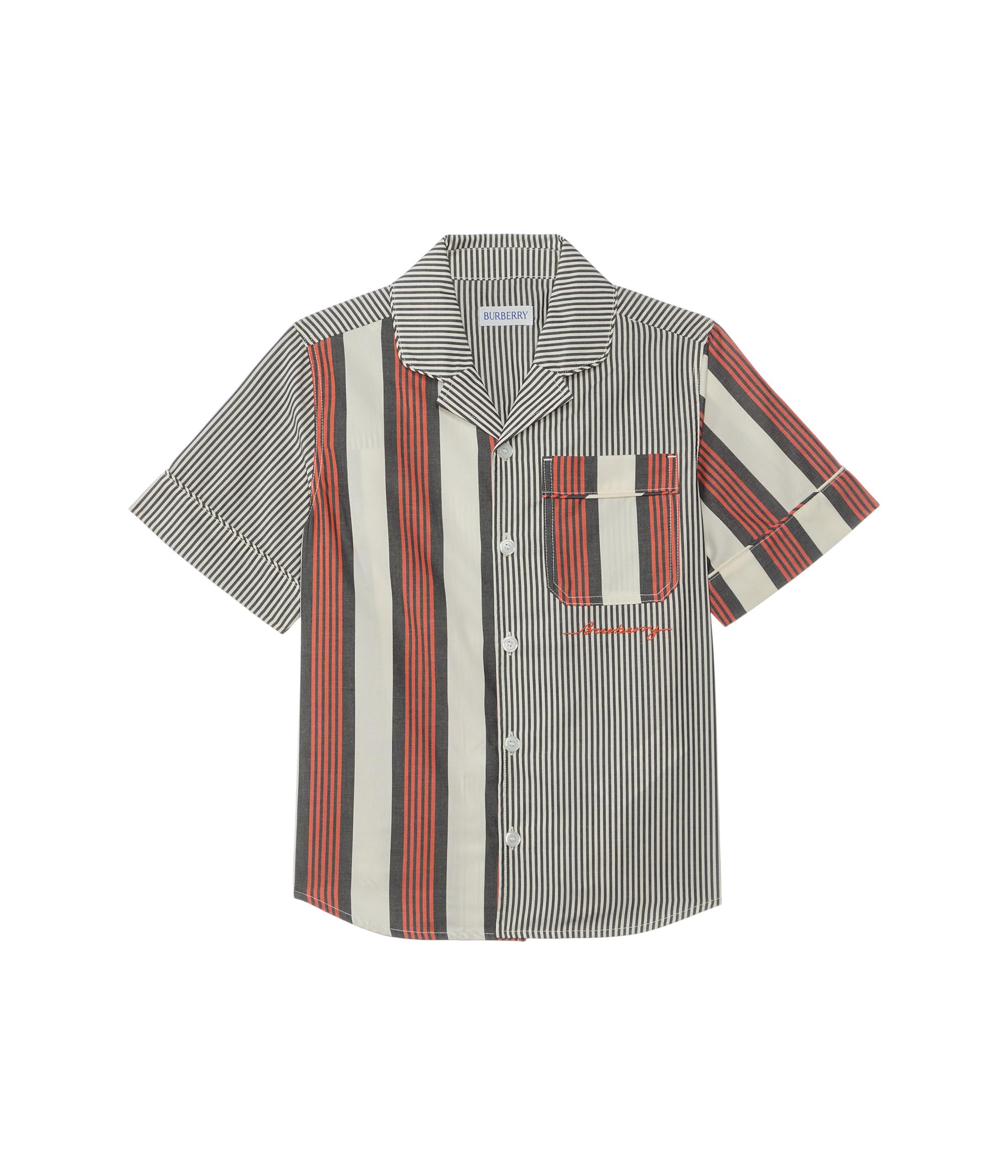 

Рубашка Burberry Kids Xanadu Striped Short, цвет Multicolor Pattern