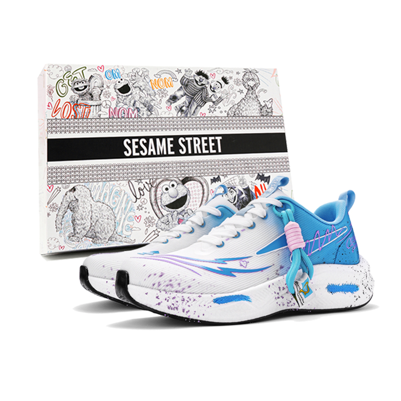 

SESAME STREET Низкие беговые кроссовки унисекс бело-голубые, цвет White Blue