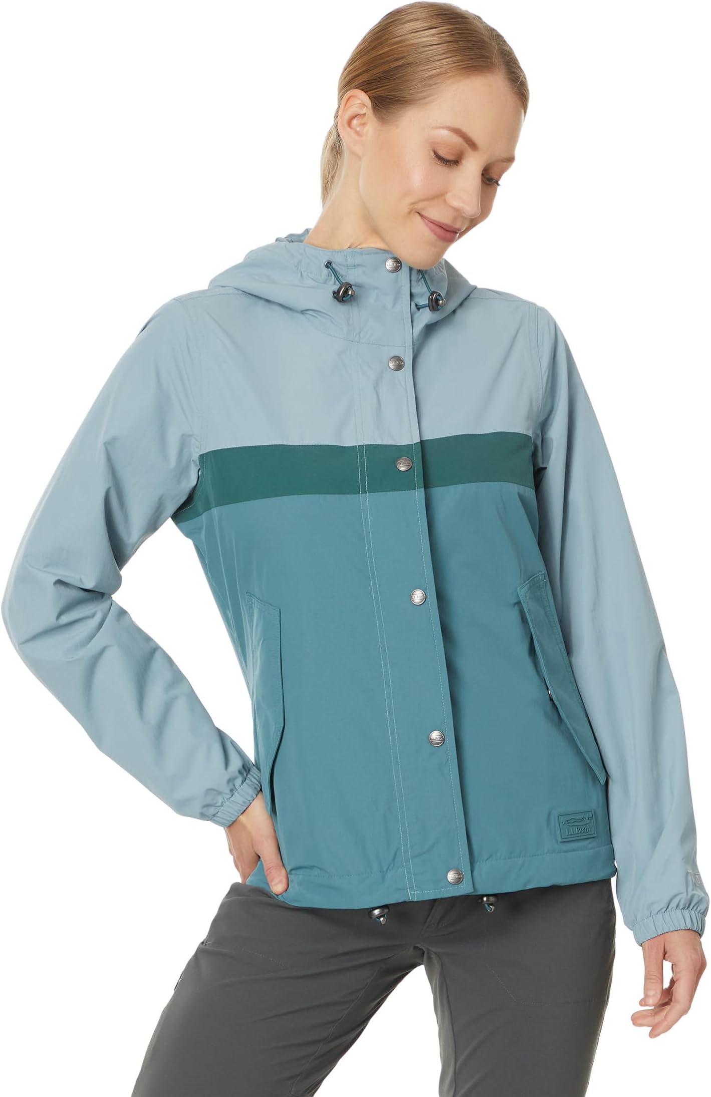 

Куртка L.L.Bean Mountain Classic Rain Jacket, цвет Cadet Blue/Storm Teal