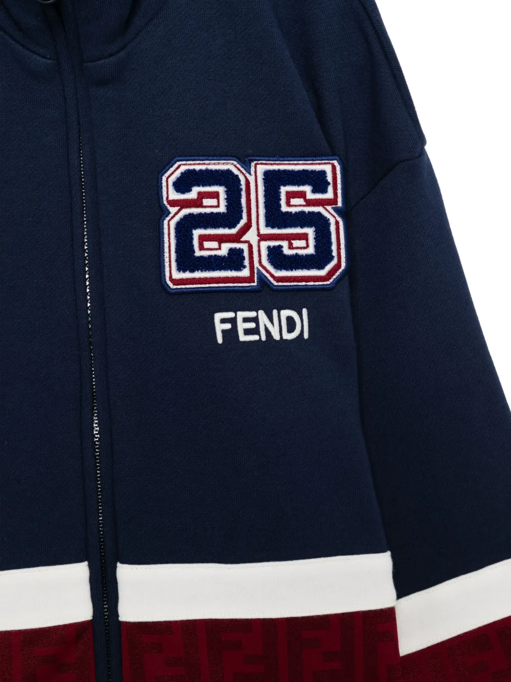 Толстовка на молнии с аппликацией FENDI KIDS, синий — фото 3