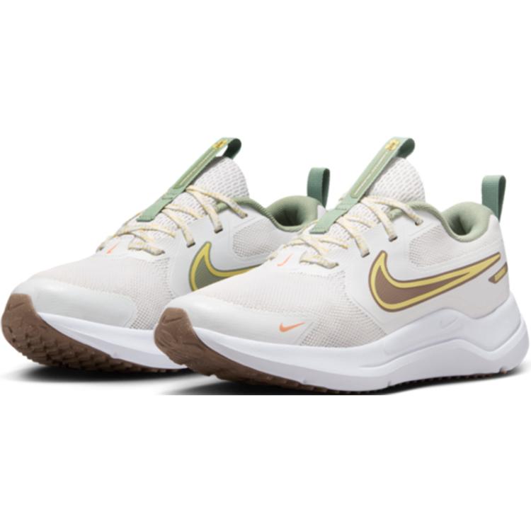 Детские кроссовки Cosmic Runner с низким верхом, устойчивые к истиранию Nike, серый/коричневый/желтый — фото 3