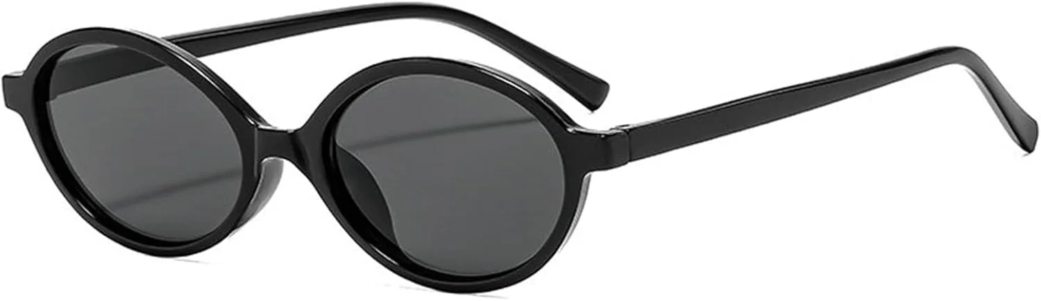 

willochra Милые ретро-очки овальной формы для женщин и мужчин, модные черные солнцезащитные очки в стиле 90-х, классические солнцезащитные очки с защитой UV400, C1