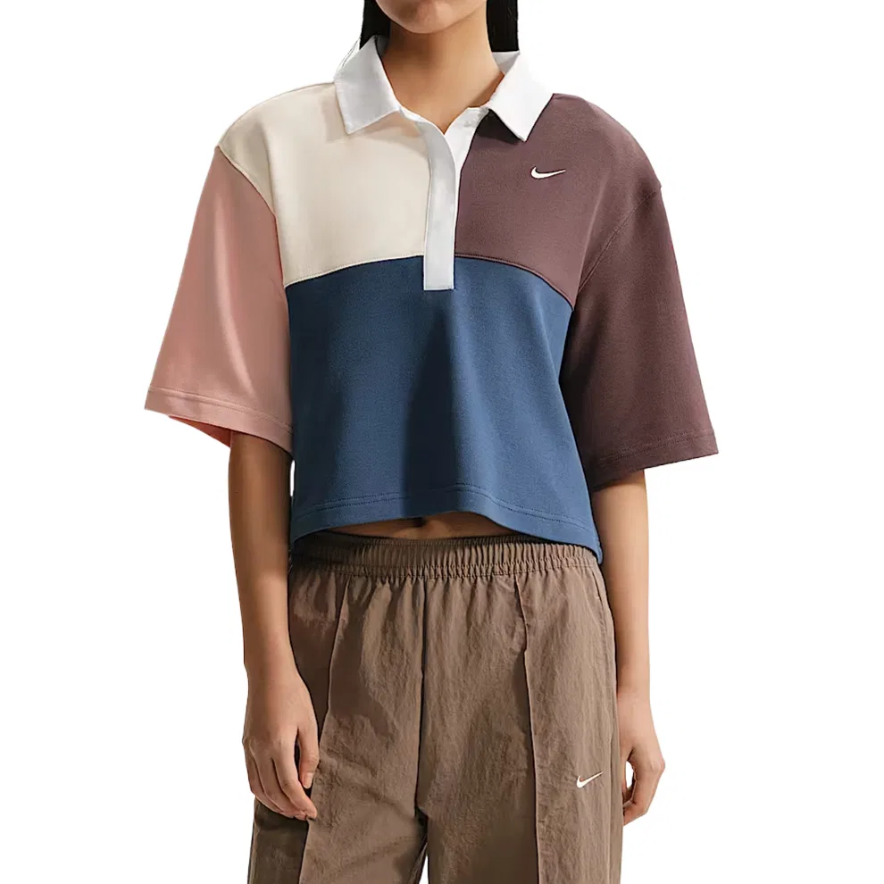 Спортивная поло для женщин Nike, Chalk White/Tattoo Blue/Arctic Orange/Sail White