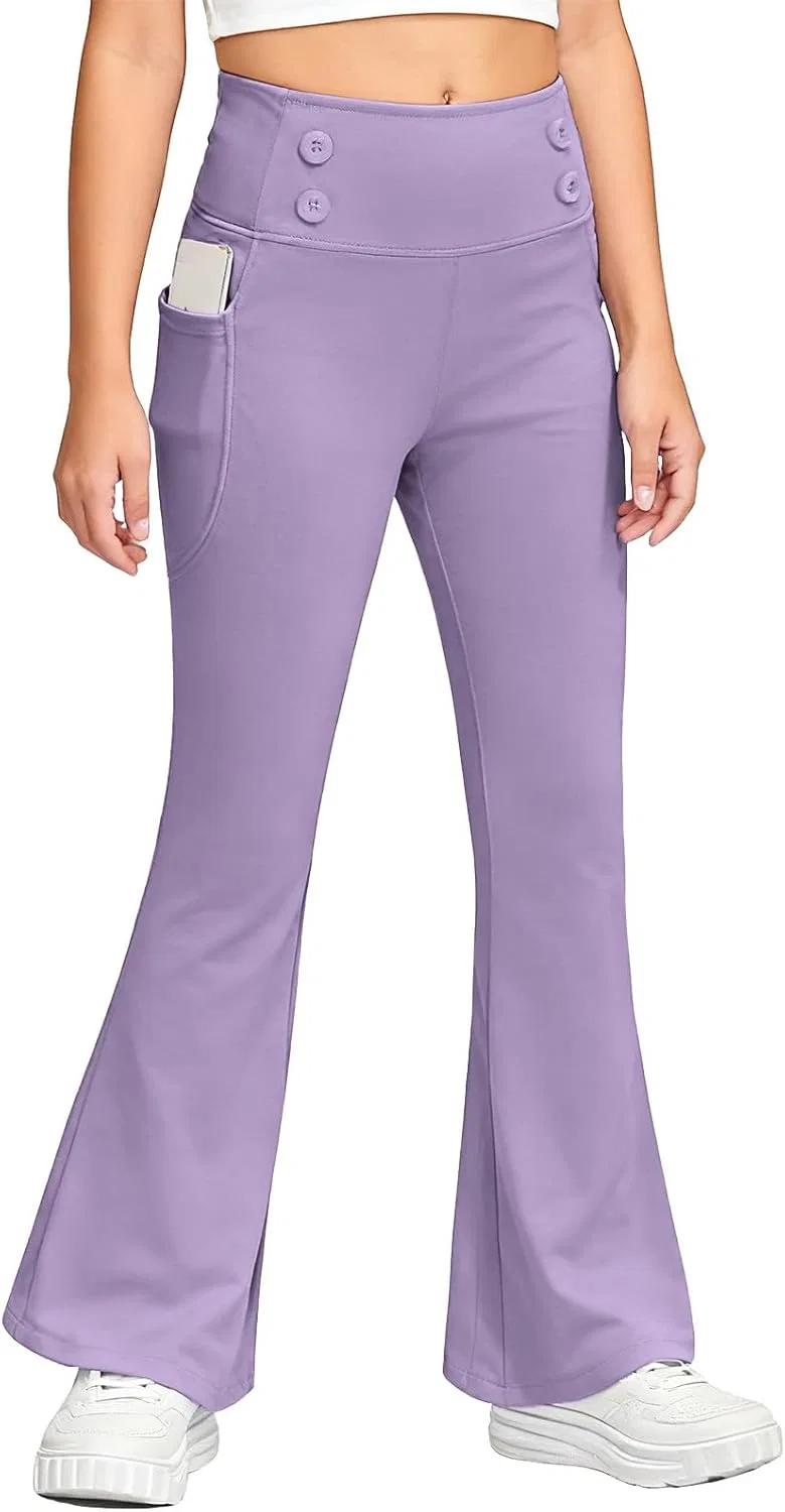 Леггинсы для девочек с клешем, Purple