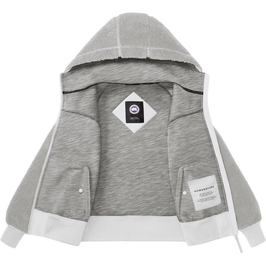 Canada Goose Серое женское пальто с бархатистой текстурой, Gray — фото 4