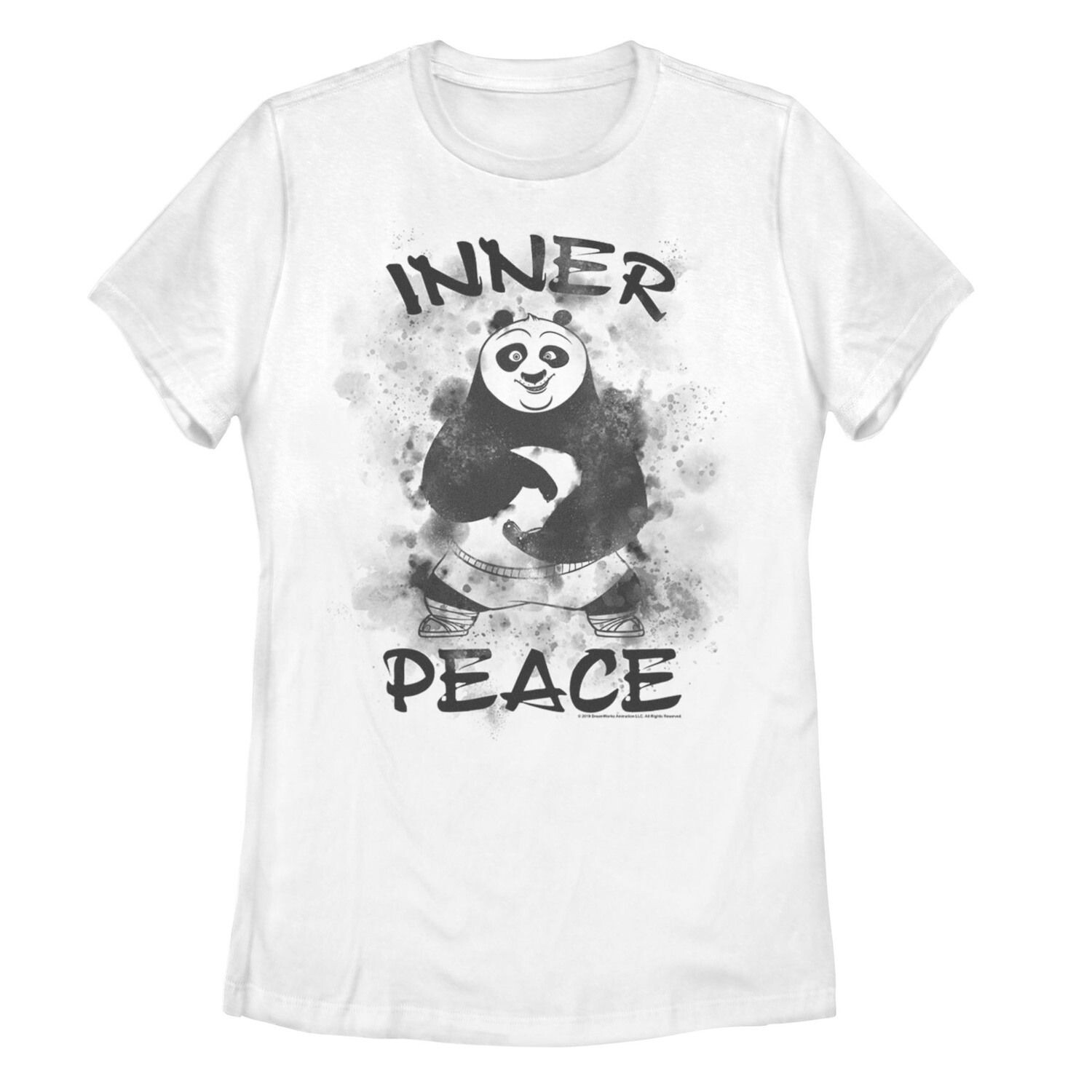 

Детская футболка Kung Fu Panda Po Inner Peace с акварельным портретом и графическим рисунком Licensed Character