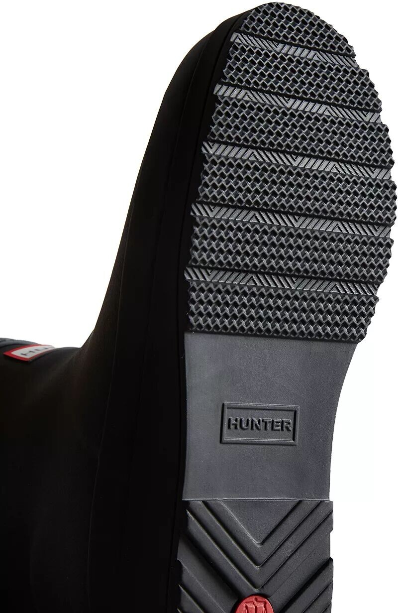 Hunter Boots Женские короткие резиновые сапоги из веганской овчины с утеплителем, черный — фото 2
