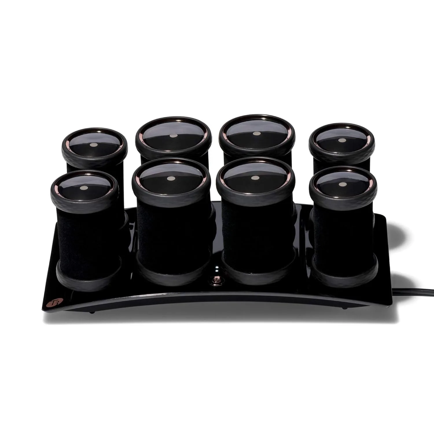 T3 Volumizing Hot Rollers LUXE - набор для завивки с 8 бигуди: 4 XL (4,4 см) и 4 больших (3,8 см) Объемные горячие бигуди люкс 4,4 см (4 шт.), Black