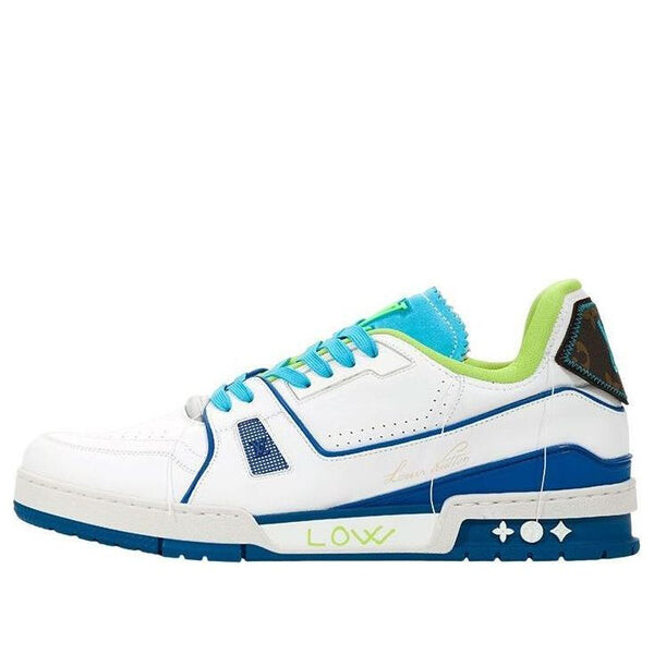 

Кроссовки trainers 'white blue green for ghana' Louis Vuitton, белый