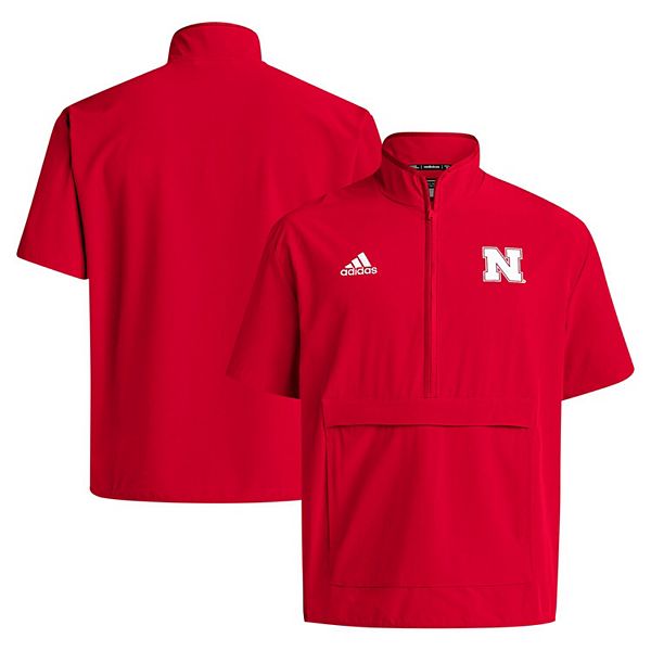 

Мужская куртка adidas scarlet nebraska huskers 2024 coaches sideline с коротким рукавом и полузастежкой Unbranded