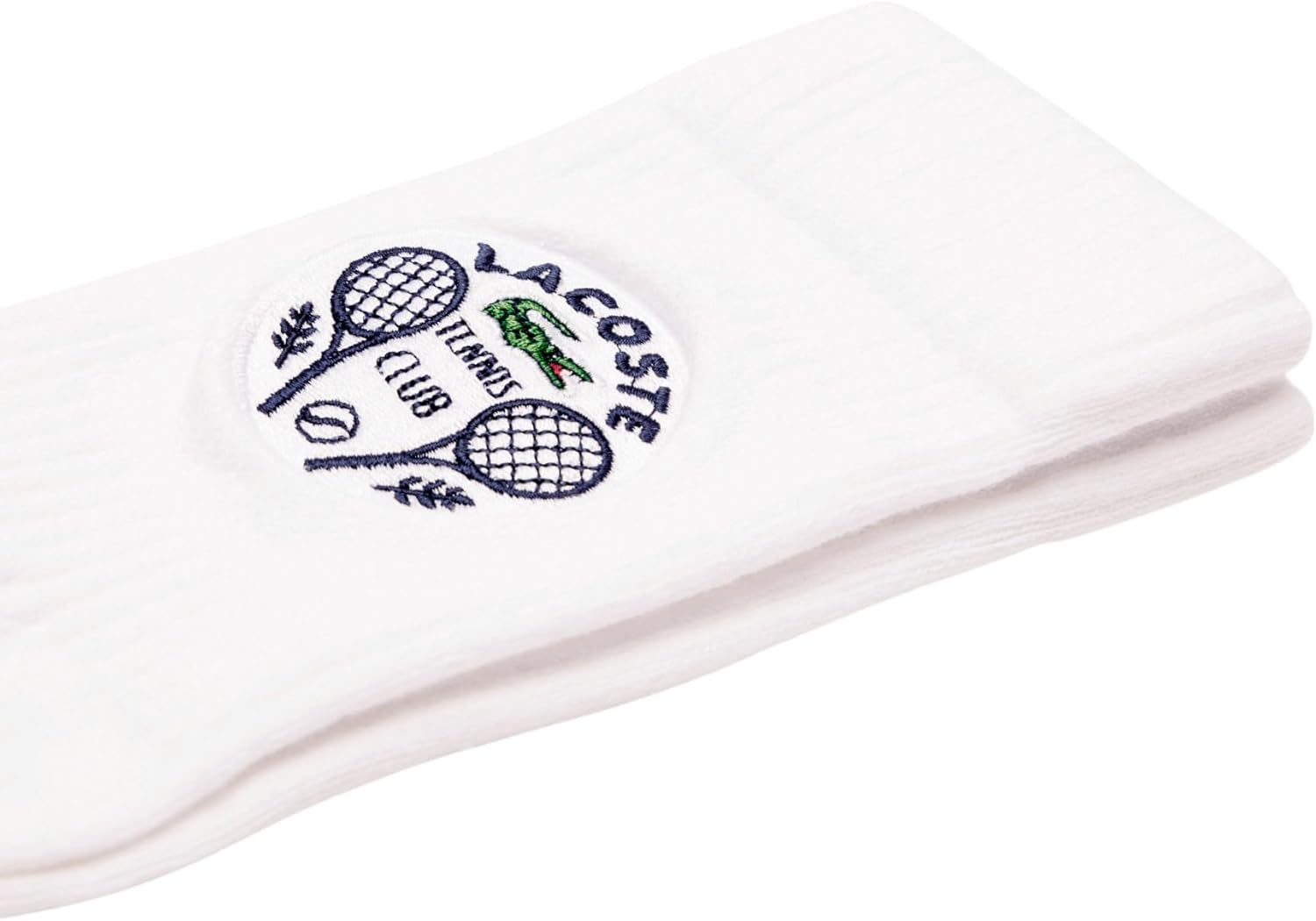 Мужские спортивные теннисные носки Lacoste из хлопка, White — фото 3