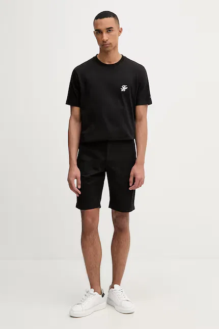 Шорты из хлопка с эластаном slim fit Tommy Hilfiger, черный — фото 2