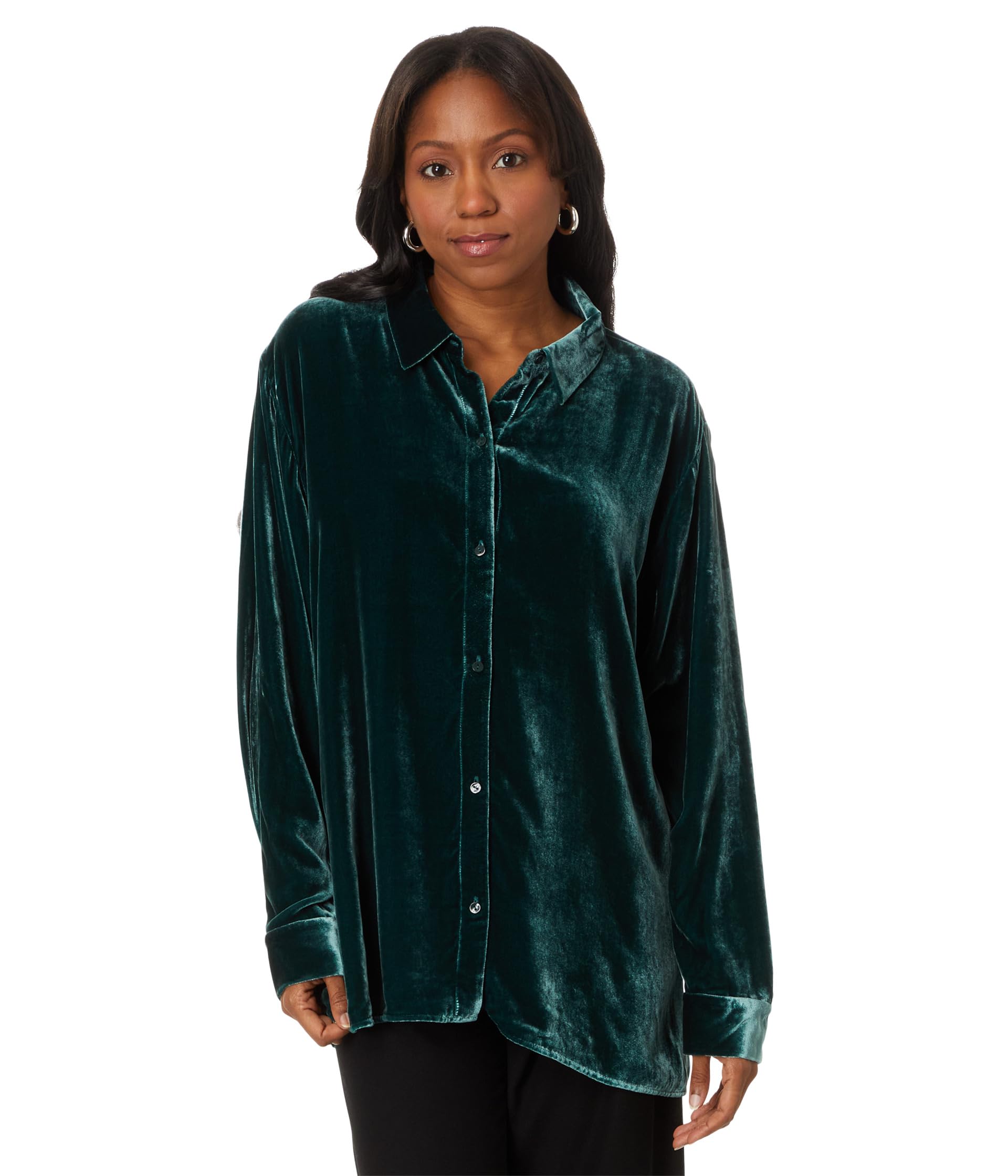 

Рубашка Eileen Fisher Classic Collar Shirt, Pine