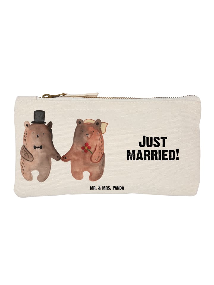 

Mr. & Mrs. Panda Пенал с изображением медведя и свадебной надписью белого цвета