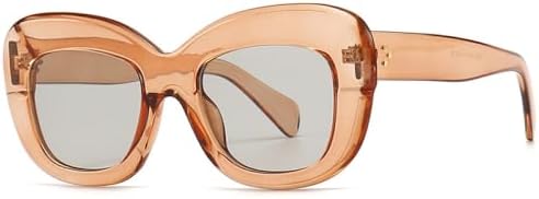 

Модные ретро-солнцезащитные очки большого размера 2027 года для женщин и мужчин, с заклепками, трендовые женские очки с защитой от УФ-излучения UV400 MTZJH, Champagne Gray