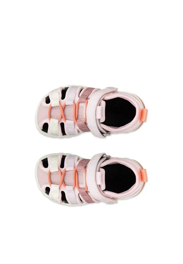 Сандалии Ecco Mini Stride Blossom Rose для ходьбы, текстиль, на липучке — фото 4