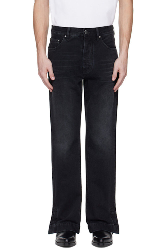 

Черные прямые джинсы клеш AMIRI