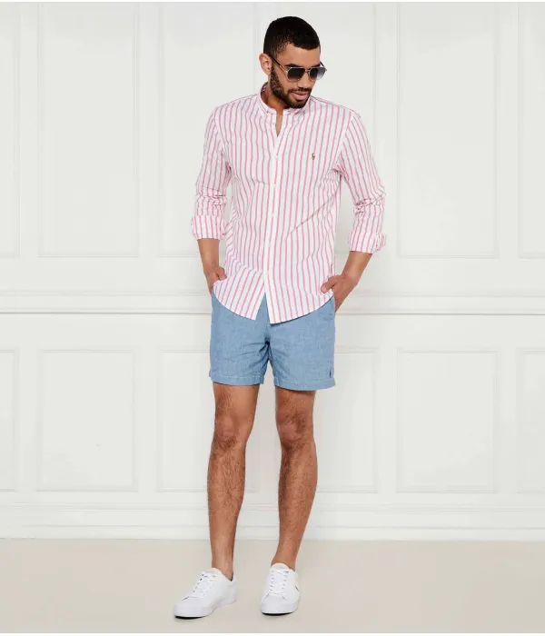 Рубашка Slim fit Polo Ralph Lauren, розовый — фото 2