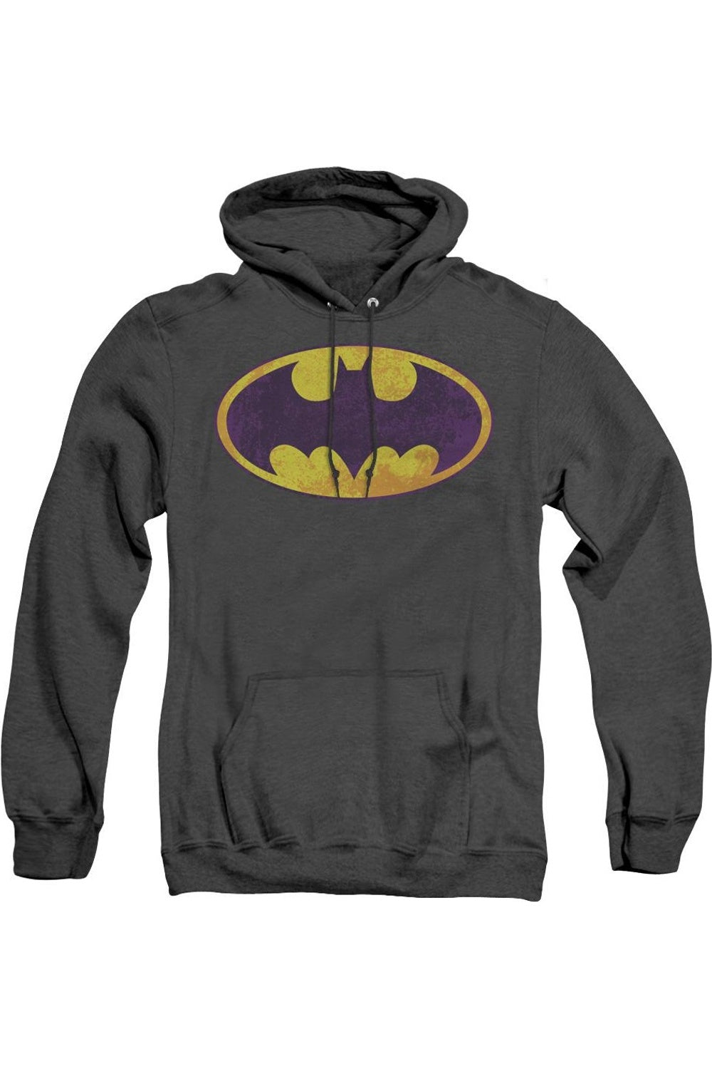 

Batman Bm Neon Distress Logo Adult Heather Hoodie / Толстовка с капюшоном Gildan, черный