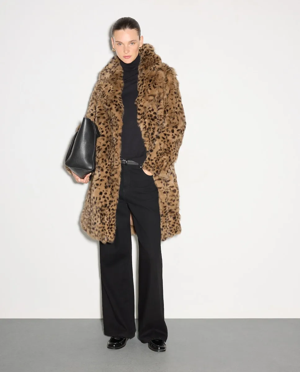 

Женское пальто из гладкой кожи Woman El Corte Inglés, коричневый