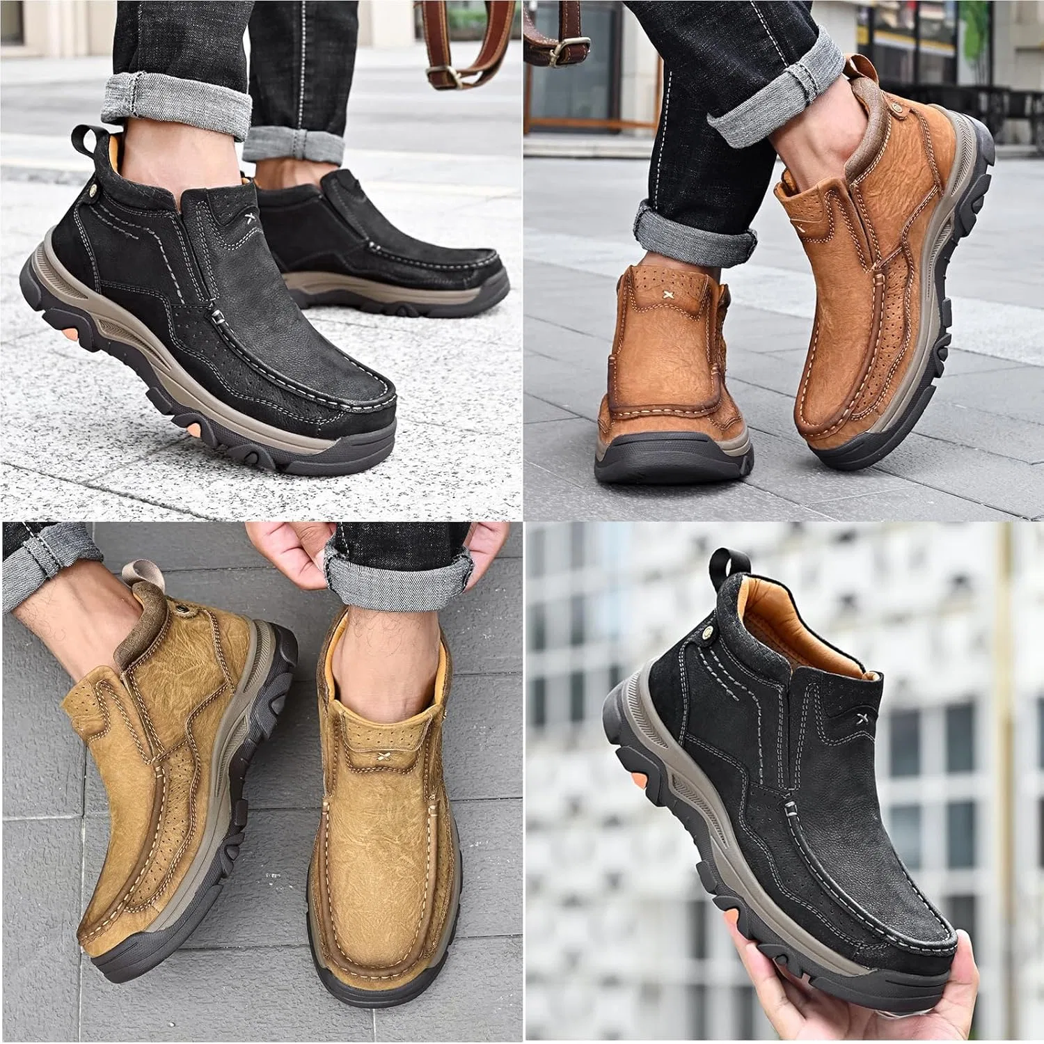 Мокасины мужские Tokouk Leather Boots, Brown — фото 2