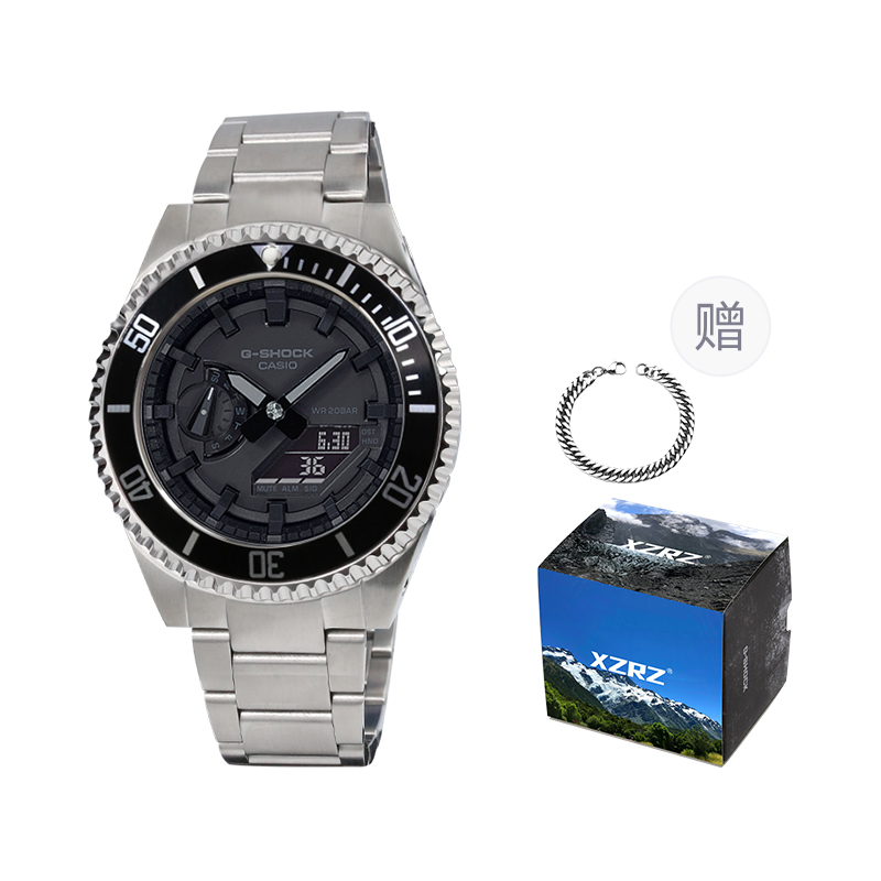

Унисекс часы CASIO серии с двойным дисплеем жидкокристаллическим/аналоговым черные