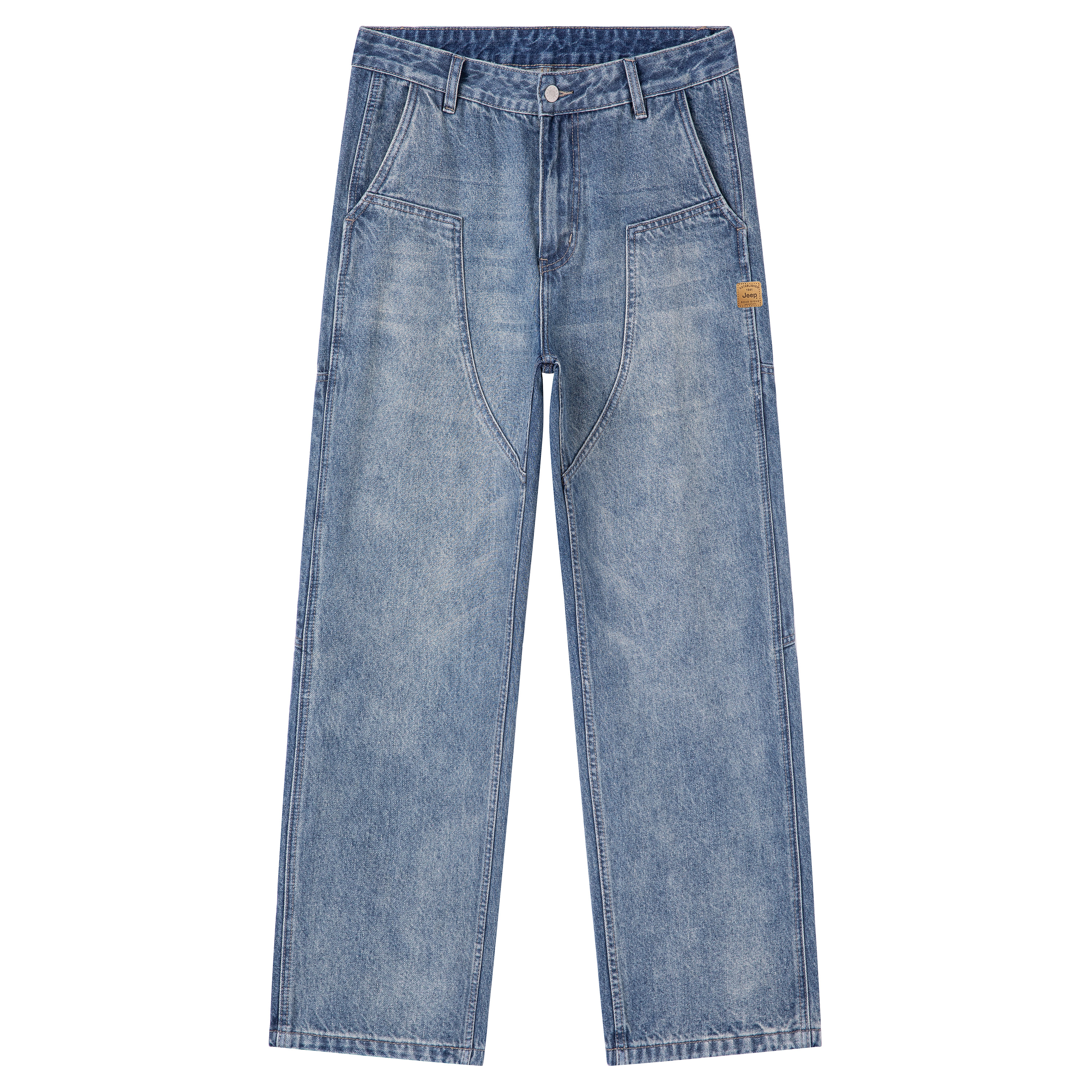 

Джинсы Unisex Thickened Straight Fit Jeep, p755mwn821 синий[fall]