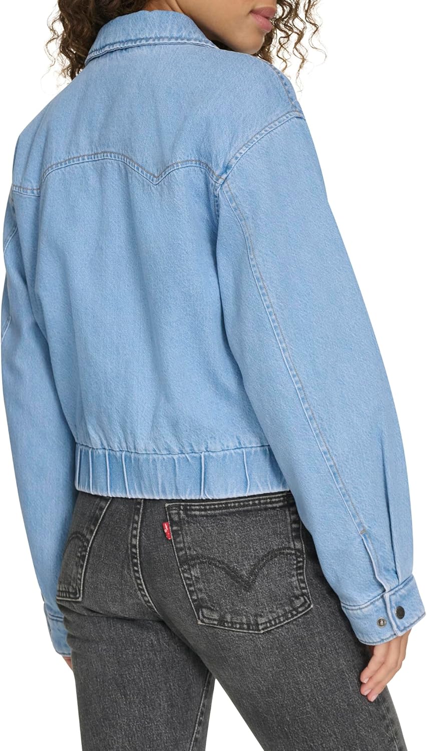 Женская джинсовая косуха Levi's в стиле вестерн, голубой — фото 4