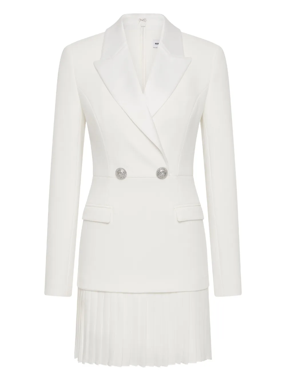 

Двубортное платье со складками Rebecca Vallance, нейтральный