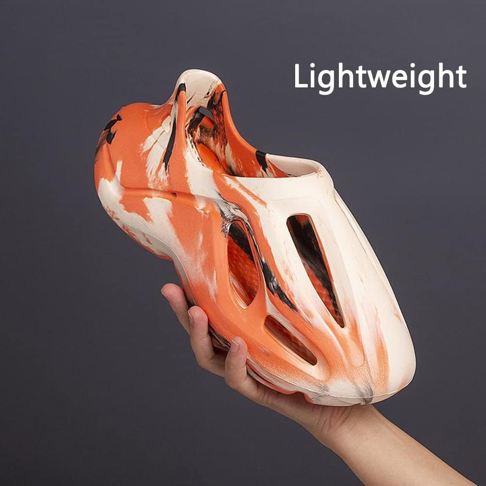 Кроссовки vioxthak Foam Runner, слайдеры Cloud, шлепанцы-подушки, спортивная обувь, нескользящая, легкая, для ходьбы, модная, для улицы и дома, летние пляжные сандалии для женщин и мужчин, оранжевый/хаки — фото 4