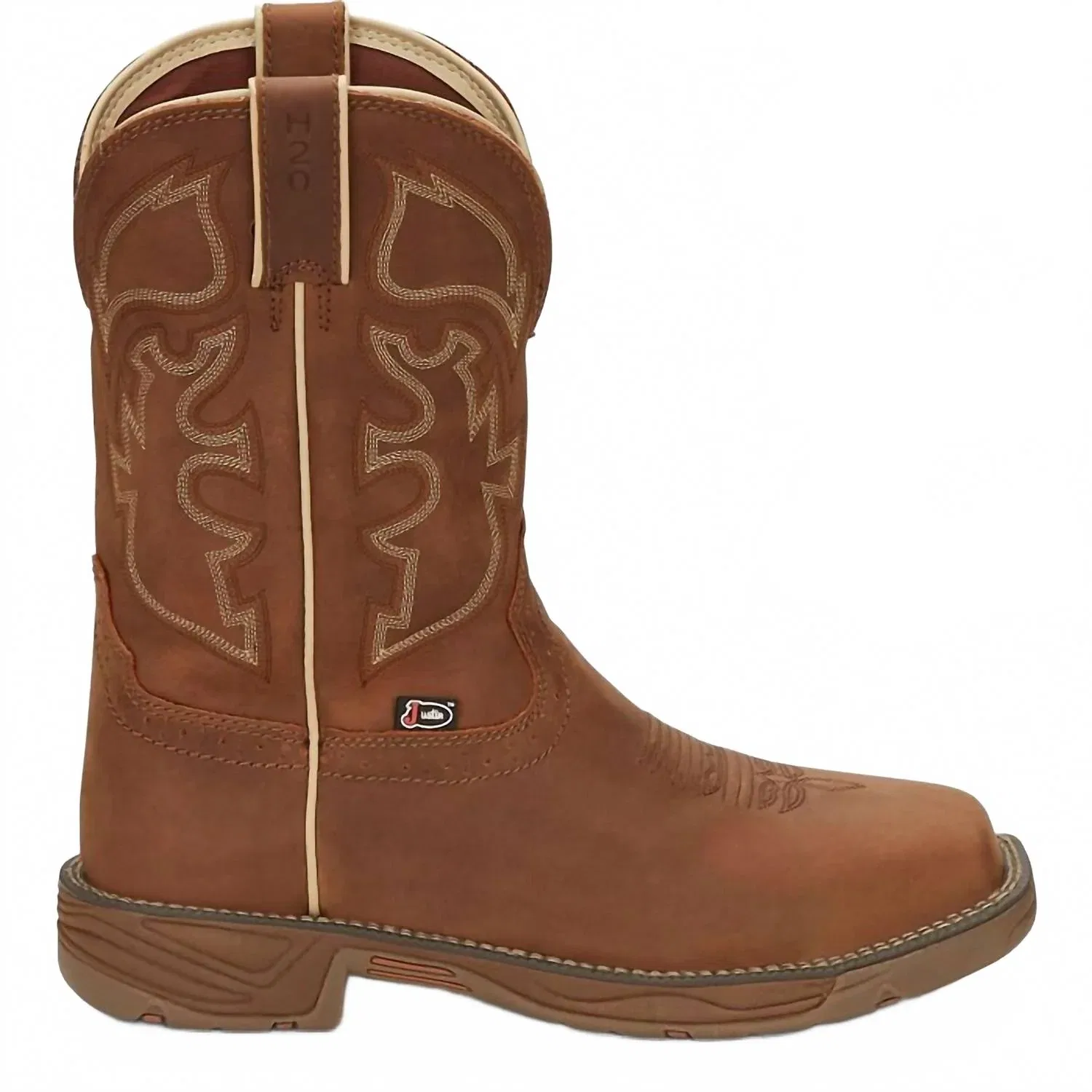 Justin Boots Мужские водонепроницаемые ботинки Rush, цвет «седловая коричневая» — фото 2