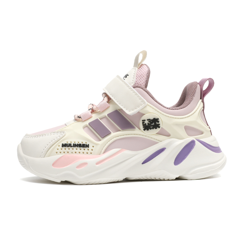 

Скользоустойчивый, устойчивый к ударам, износостойкий, упругий, дышащий, легкий, амортизирующий, терморегулирующий, поддерживающий Mulinsen, mls1006 розовый фиолетовый[leather upper waterproof]