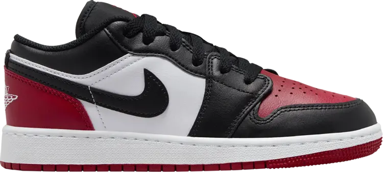 

Кроссовки Air Jordan 1 Low GS 'Bred Toe 2.0', красный