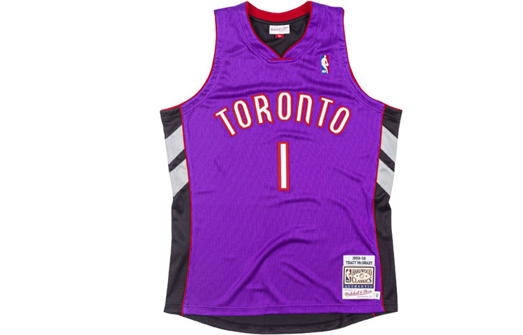 

Майка Mitchell & Ness 'NBA Toronto Raptors 99 00 Tracy McGrady' Аутентичная Mitchell Ness, фиолетовая